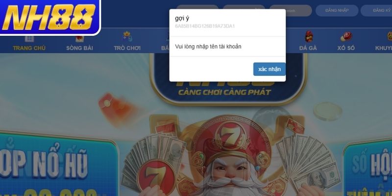 Đăng nhập tài khoản NH88
